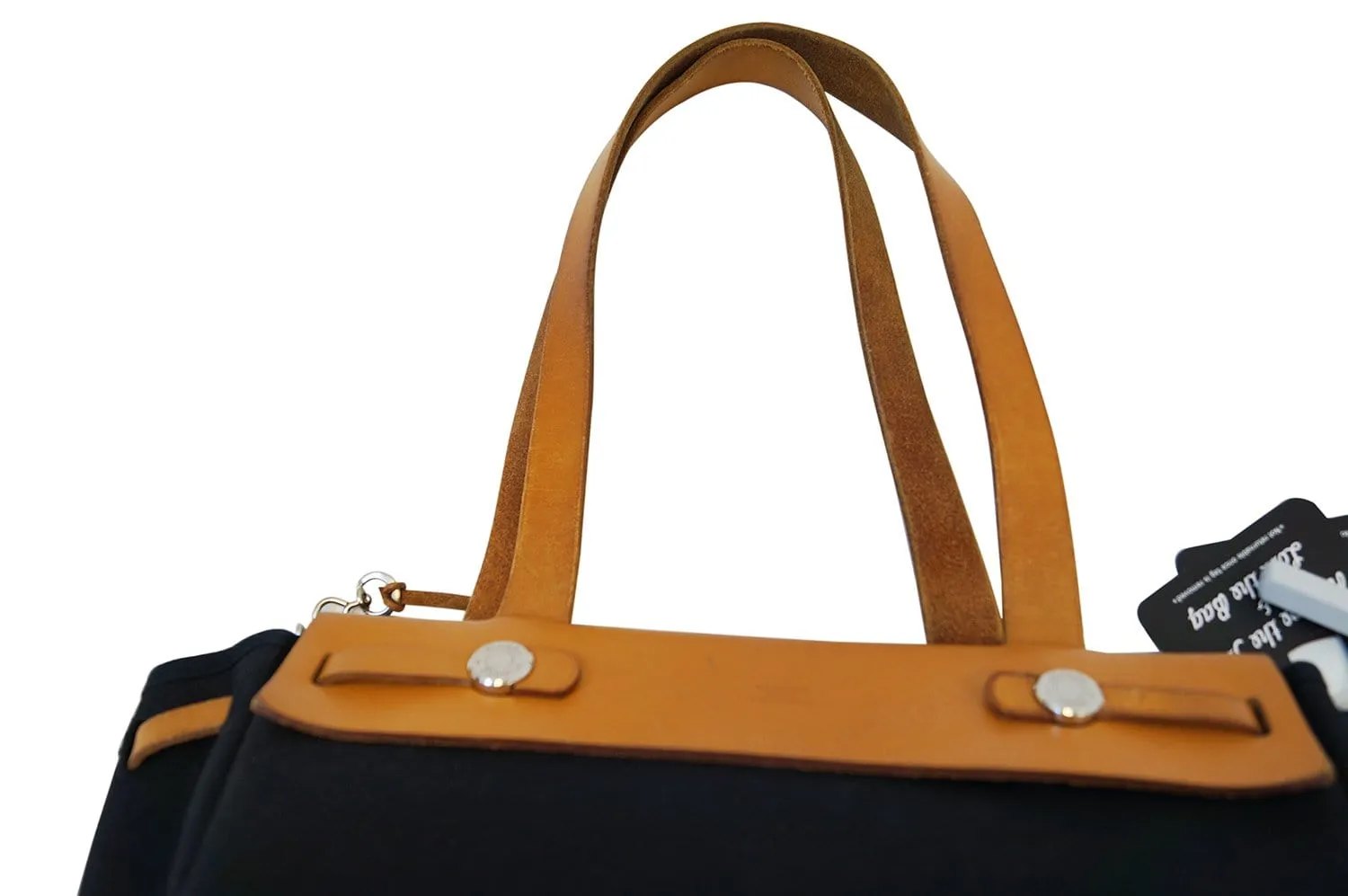 HERMES Calfskin Leather Herbag Cabas PM 2 in 1 Shoulder Bag