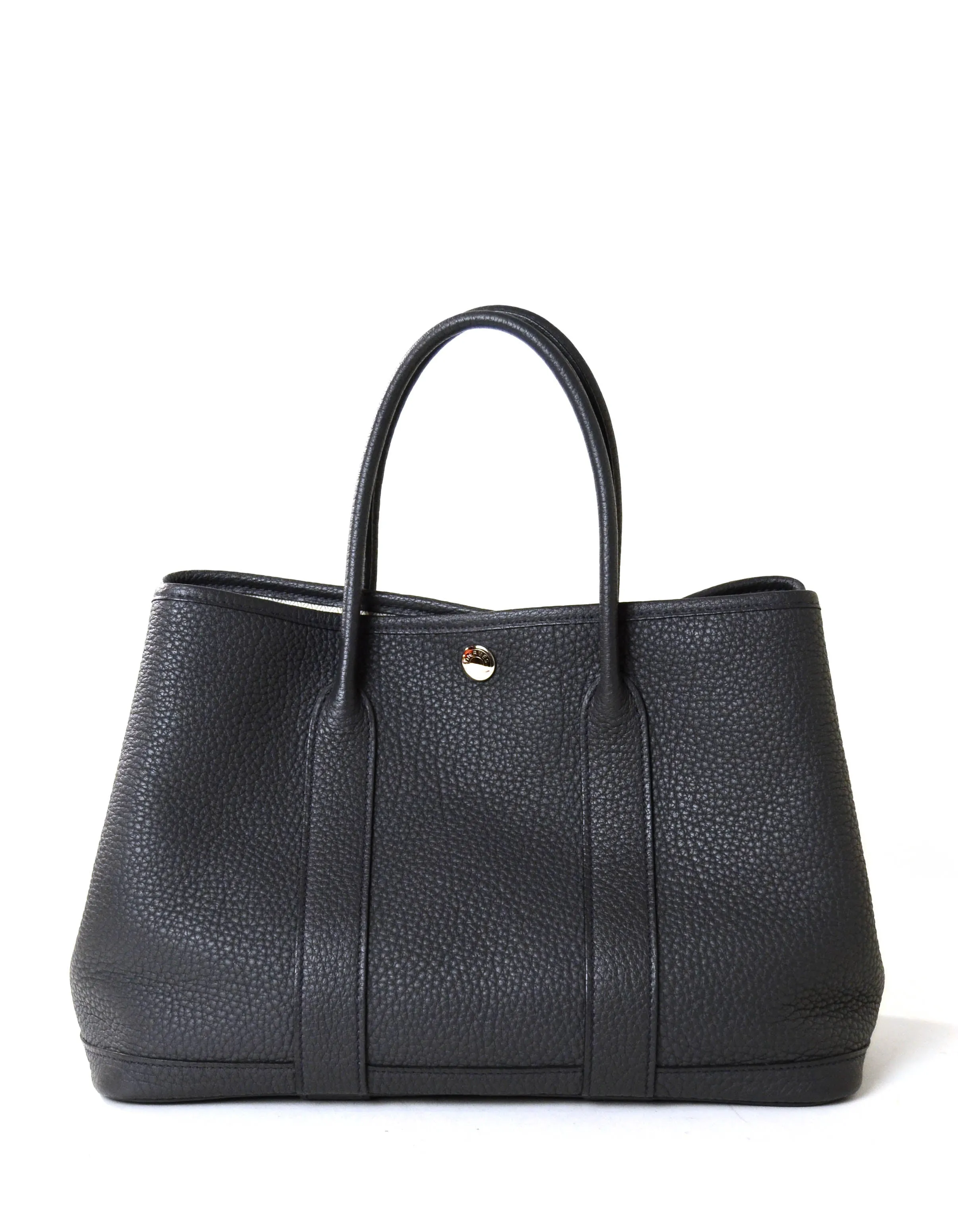 Hermes Dark Grey Negonda Leather Garden Party 30 TPM Bag