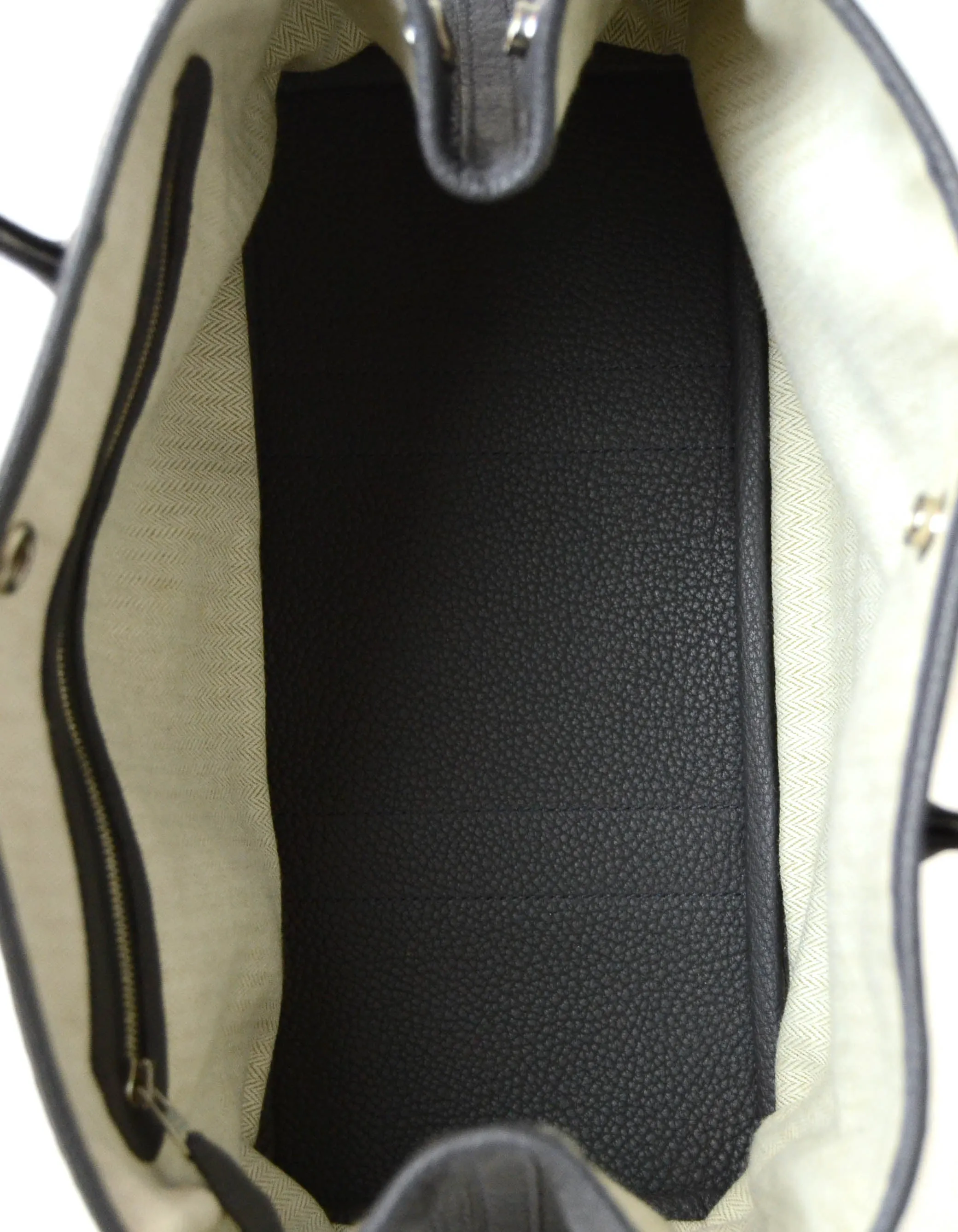 Hermes Dark Grey Negonda Leather Garden Party 30 TPM Bag