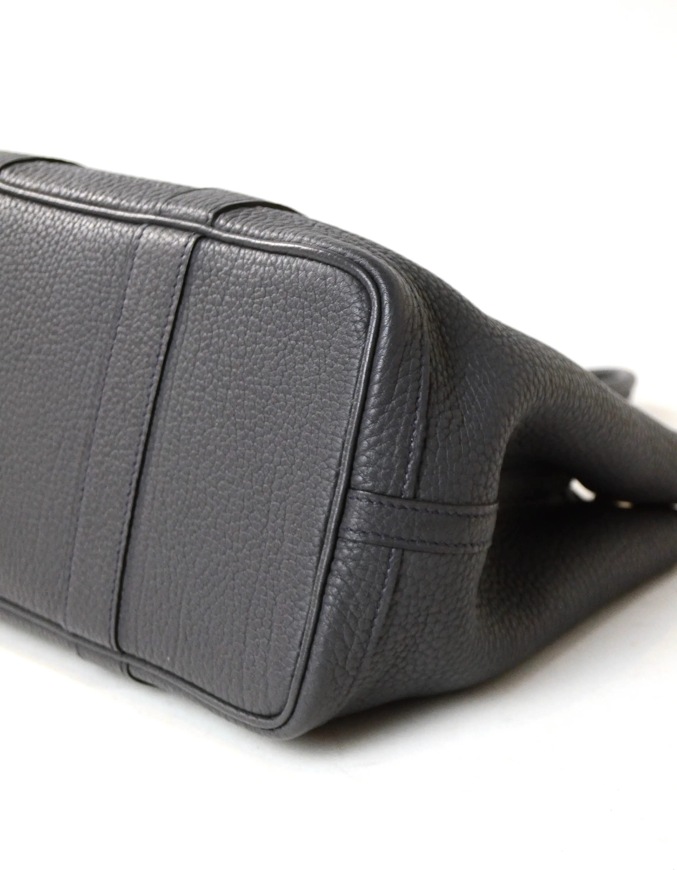 Hermes Dark Grey Negonda Leather Garden Party 30 TPM Bag