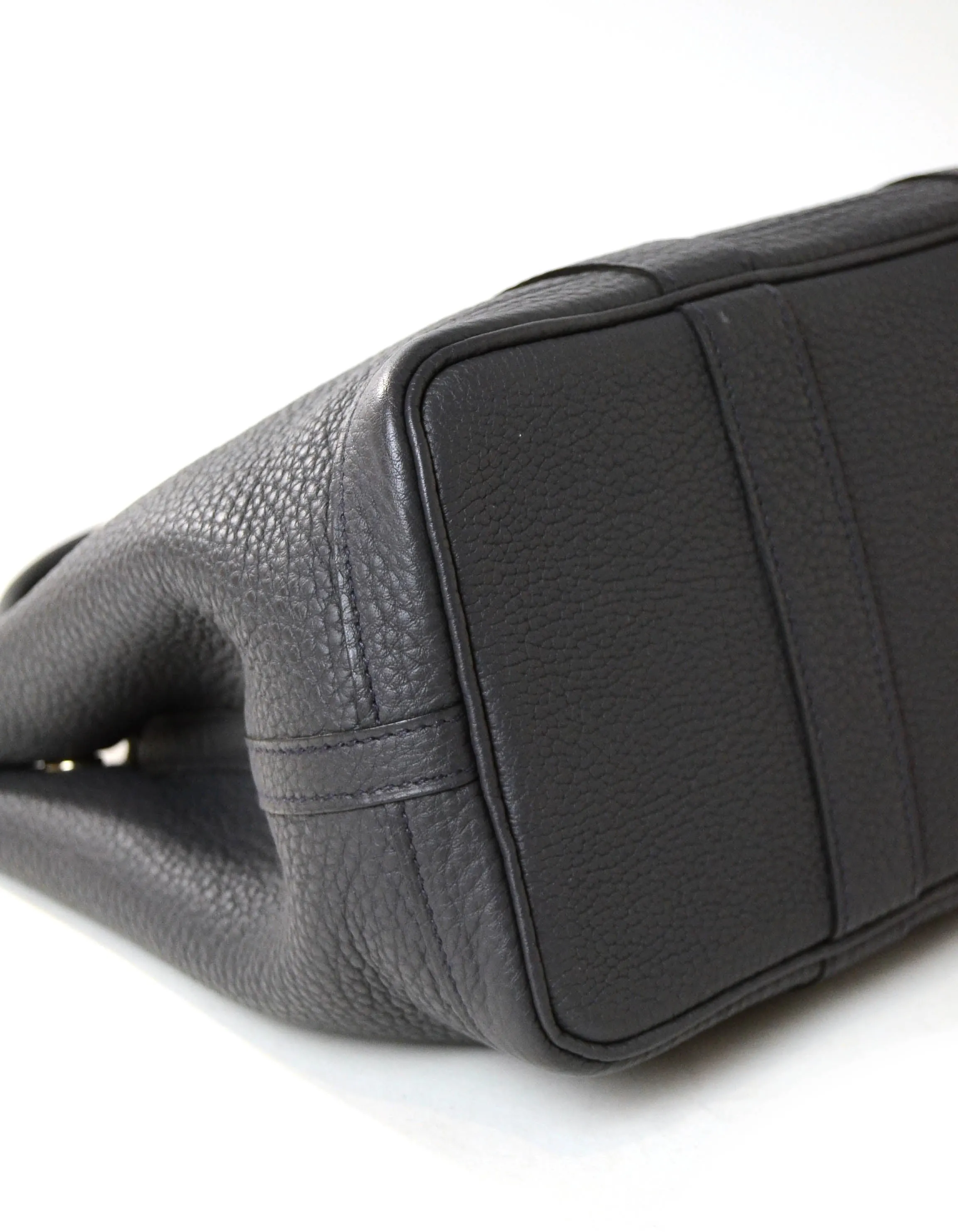 Hermes Dark Grey Negonda Leather Garden Party 30 TPM Bag