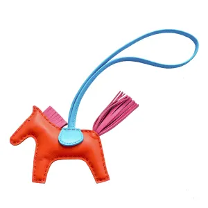 Hermes Orange Poppy Rose Azalea Rodeo Horse Charm PM for Birkin Kelly Latest