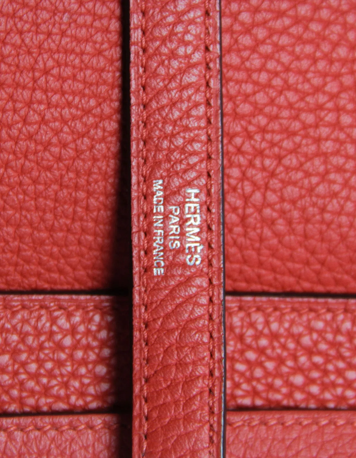 Hermes Red Togo Leather 35cm Kelly Bag PHW