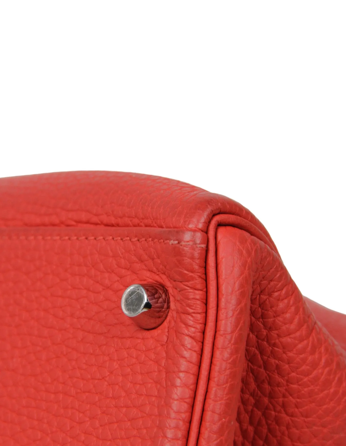 Hermes Red Togo Leather 35cm Kelly Bag PHW