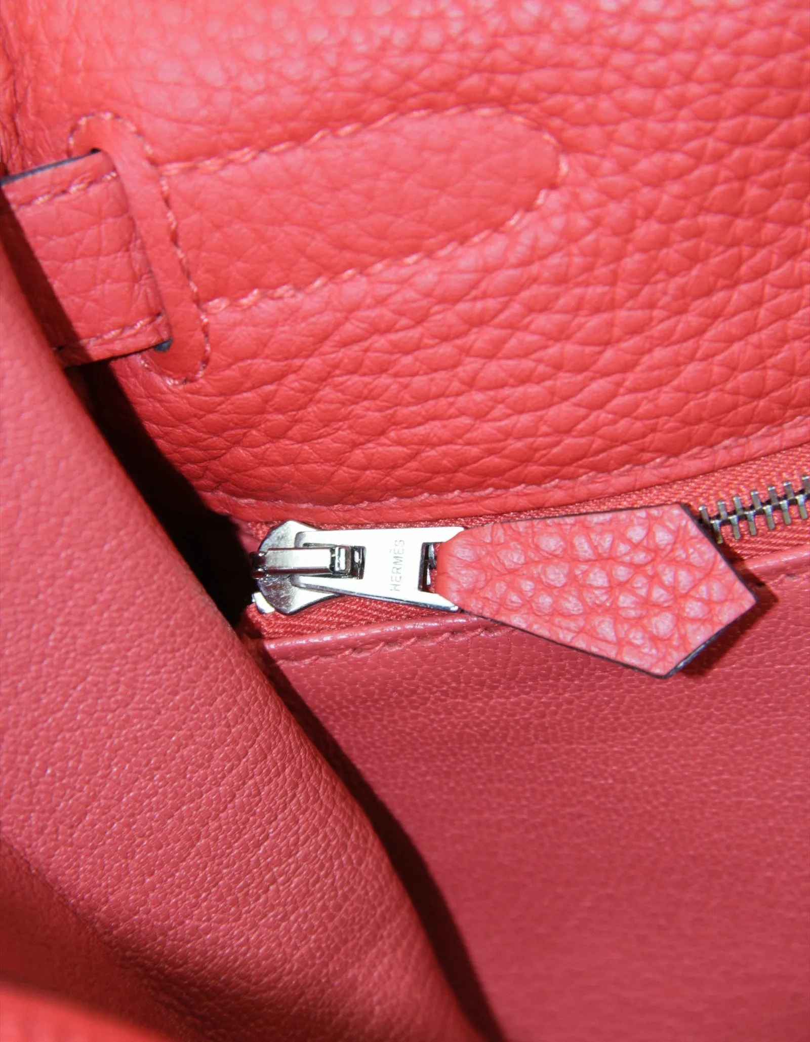 Hermes Red Togo Leather 35cm Kelly Bag PHW