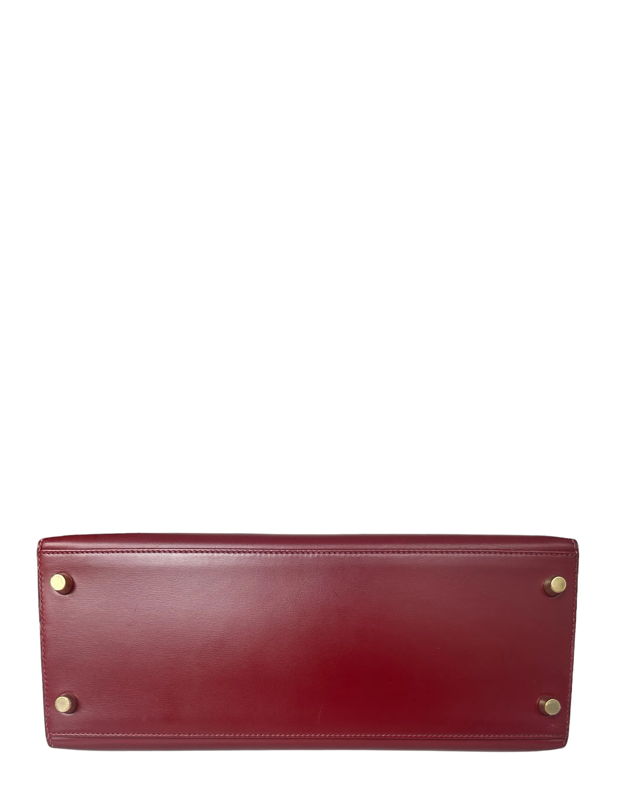 Hermes Rouge H Leather 28cm Kelly Sellier Bag GHW