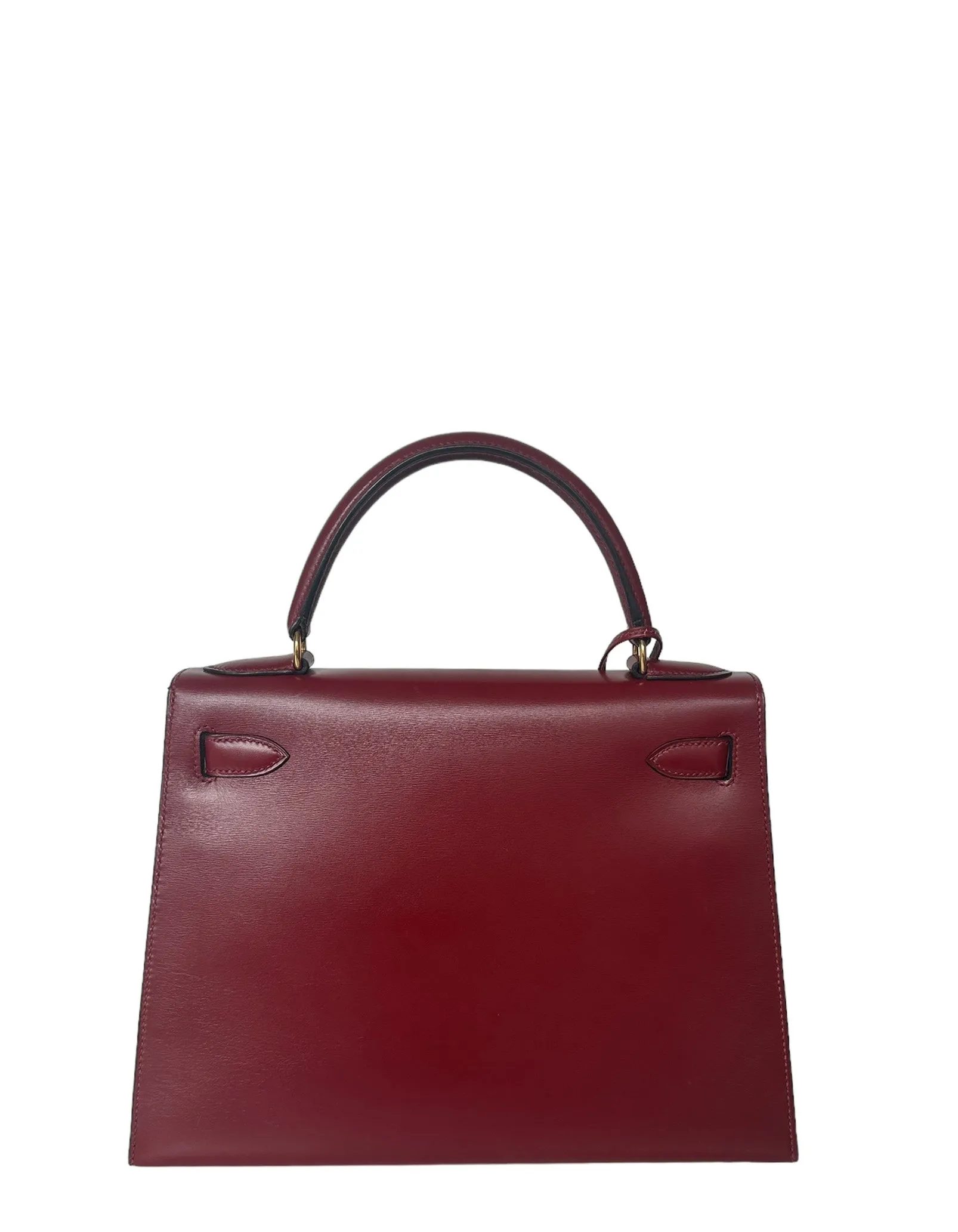 Hermes Rouge H Leather 28cm Kelly Sellier Bag GHW