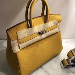 Hermès Birkin 30 Jaune Ambre Togo Palladium Hardware PHW
