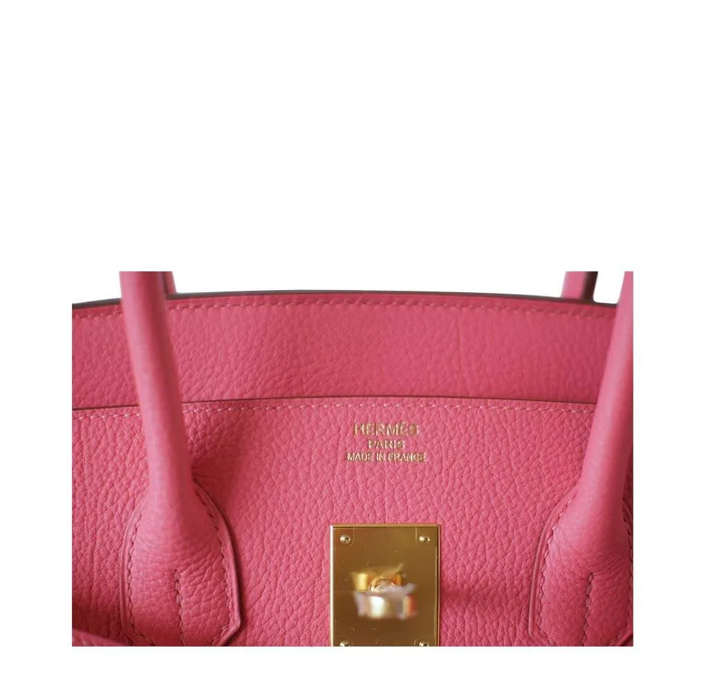 Hermès Birkin 35 Rose Lipstick Bag GHW