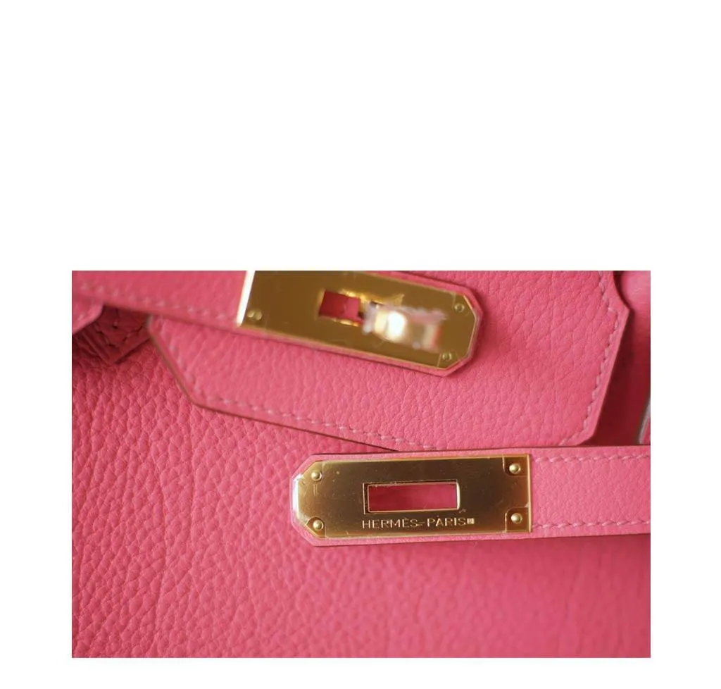 Hermès Birkin 35 Rose Lipstick Bag GHW