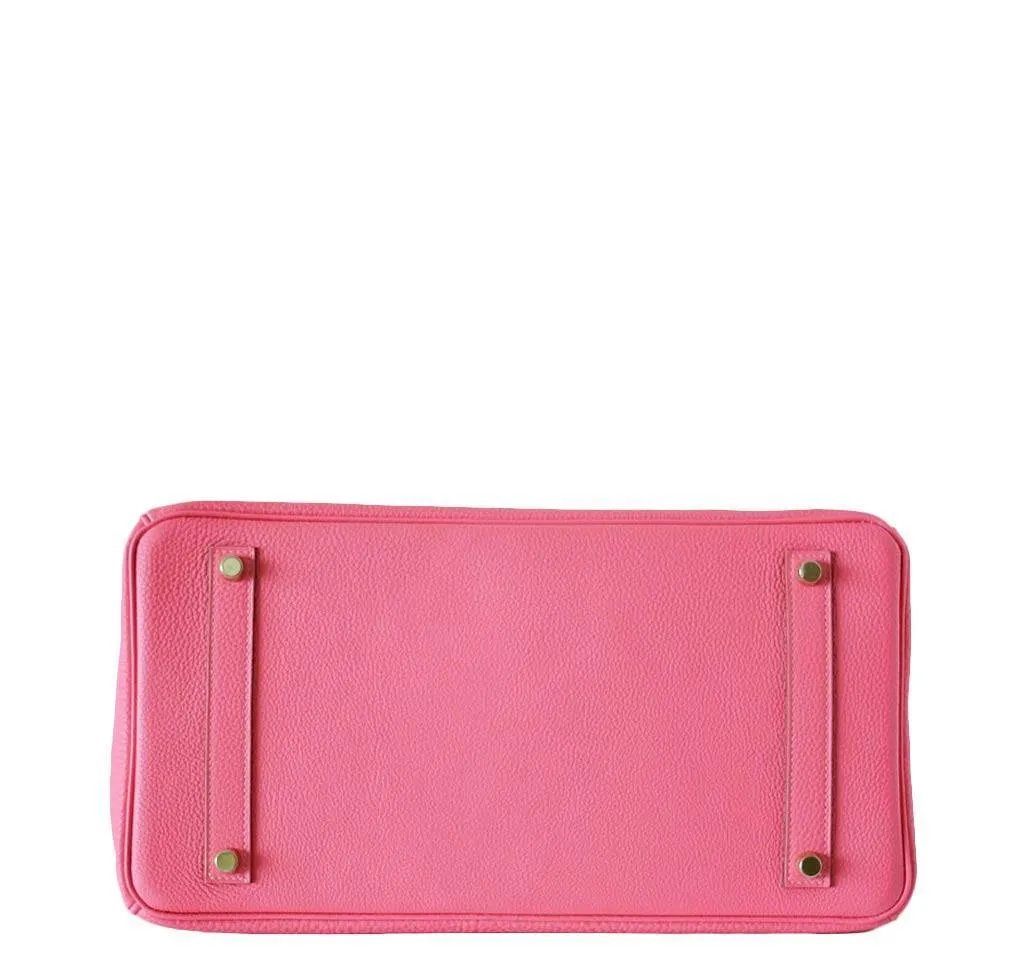 Hermès Birkin 35 Rose Lipstick Bag GHW