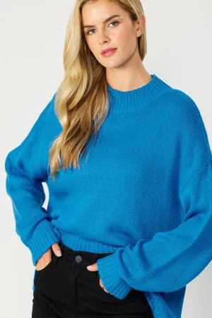 High Low Sweater | Cobalt