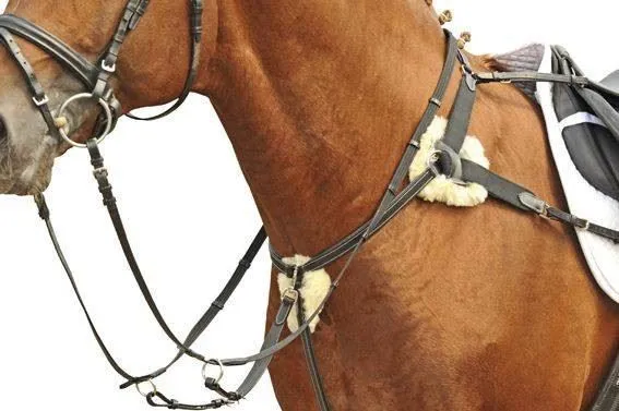 HKM Breastplate/Martingale With Lambswool