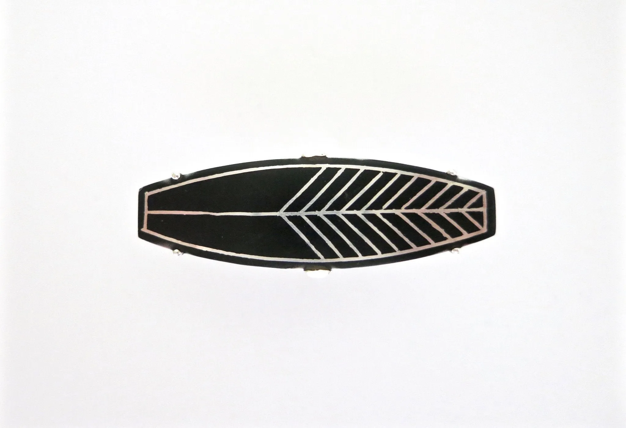 Horizontal Bidri statement ring
