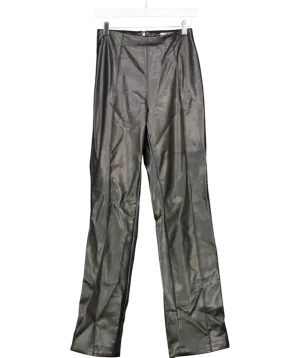 House of CB Black Elenaora Vegan Leather Trousers UK S