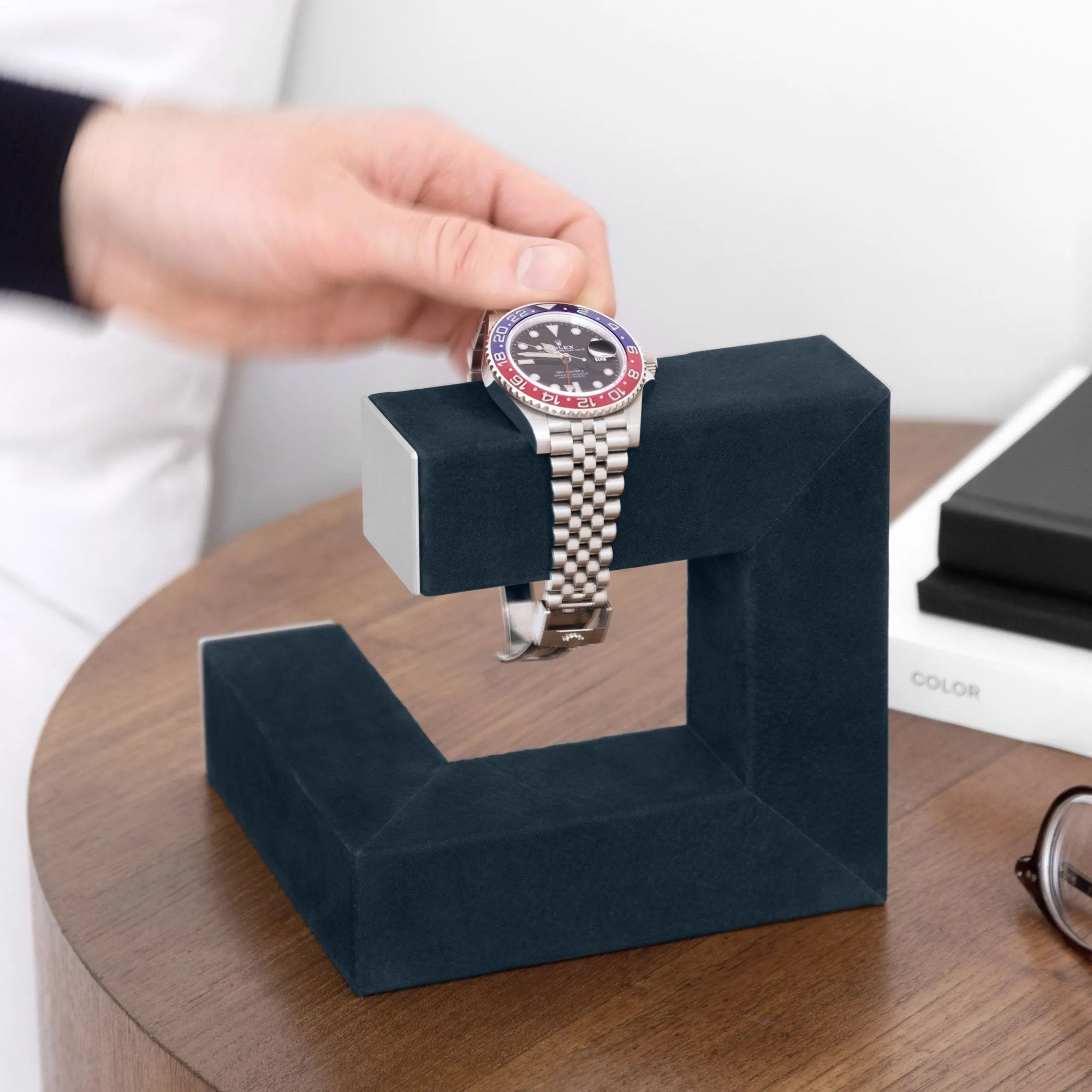 HUDSON 1 WATCH STAND - NAVY-TEAL / GREY