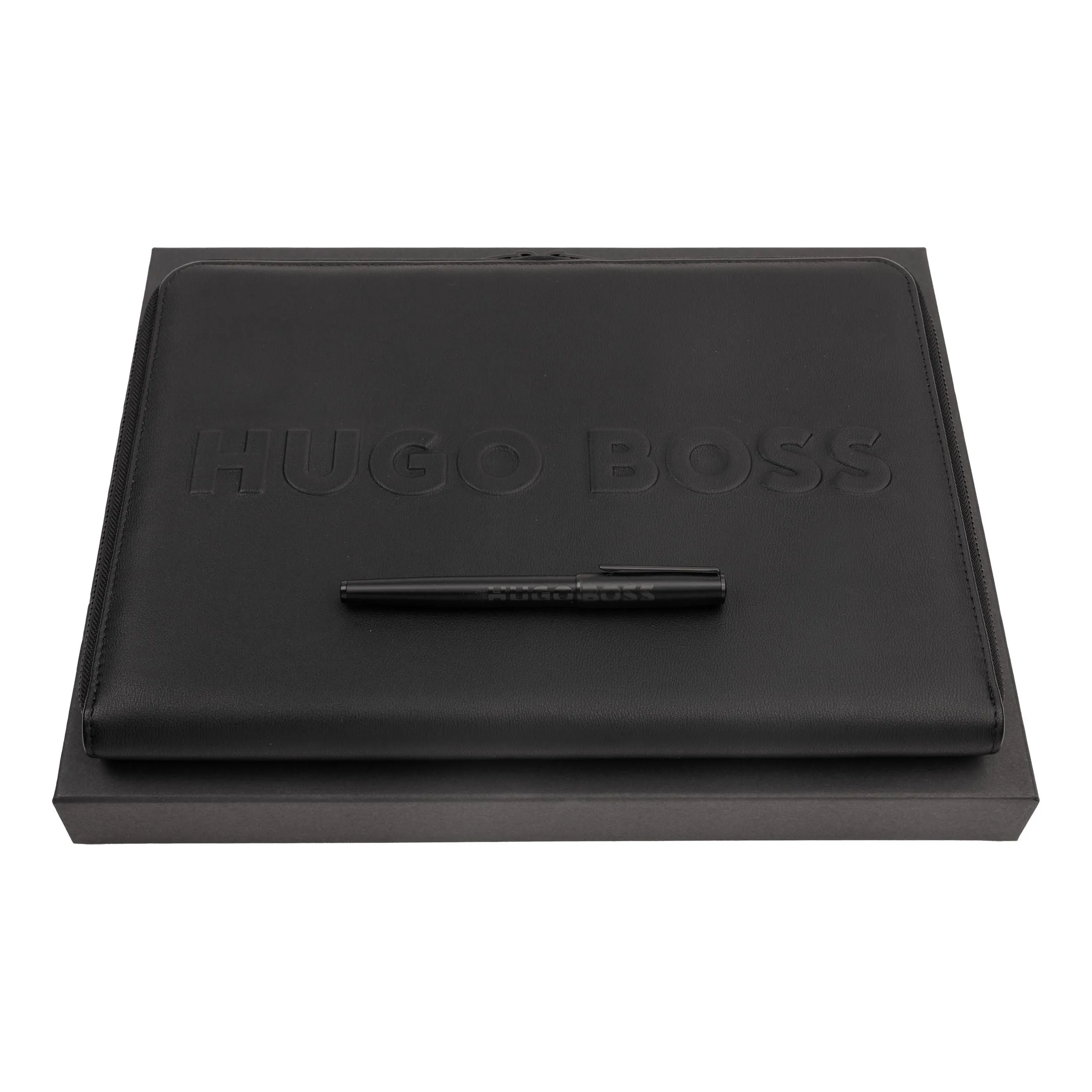 HUGO BOSS HPAP209A-Set Label Black (fountain pen & conference folder A4)