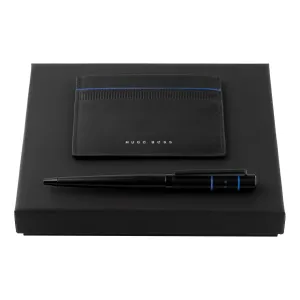 HUGO BOSS HPBC241L-Set HUGO BOSS Blue (ballpoint pen & card holder)