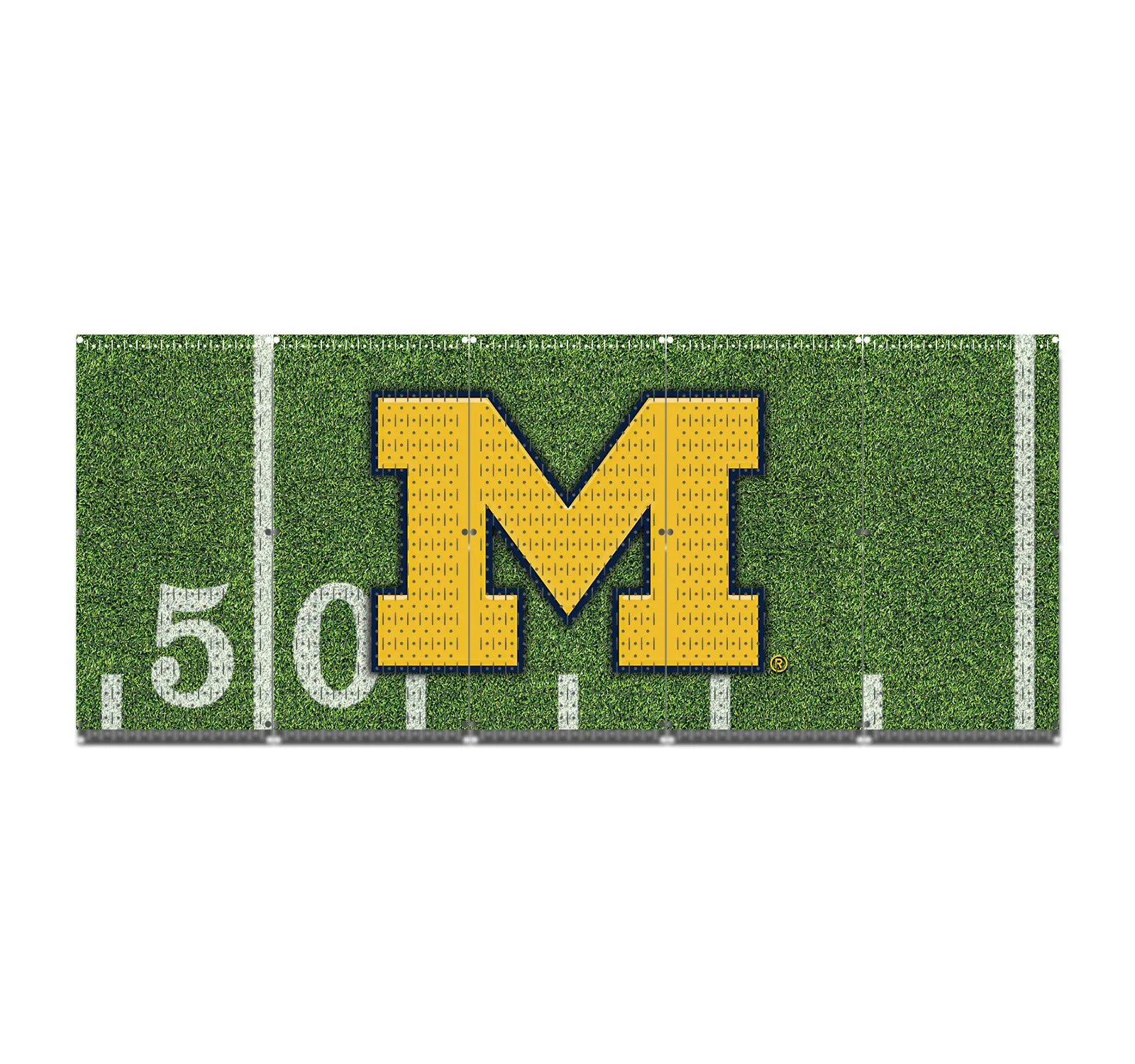 HWC15092- Michigan Wolverines Football (5 Panels) | 80" x 32" (tall) | Printed Pegboards | Collegiate