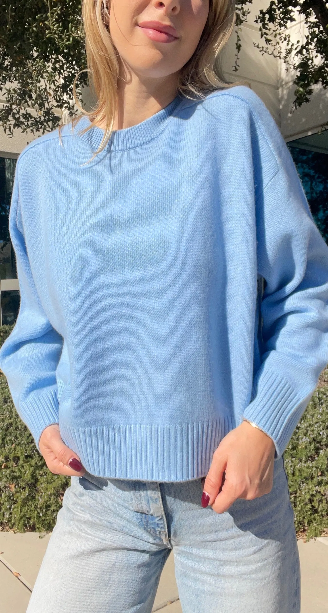 Iliana Cashmere Boxy Crewneck