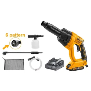 Ingco Li-ion Cordless High Pressure Washer 24.8 Bar with 20V 2.0Ah Battery & Charger - CPWLI20082