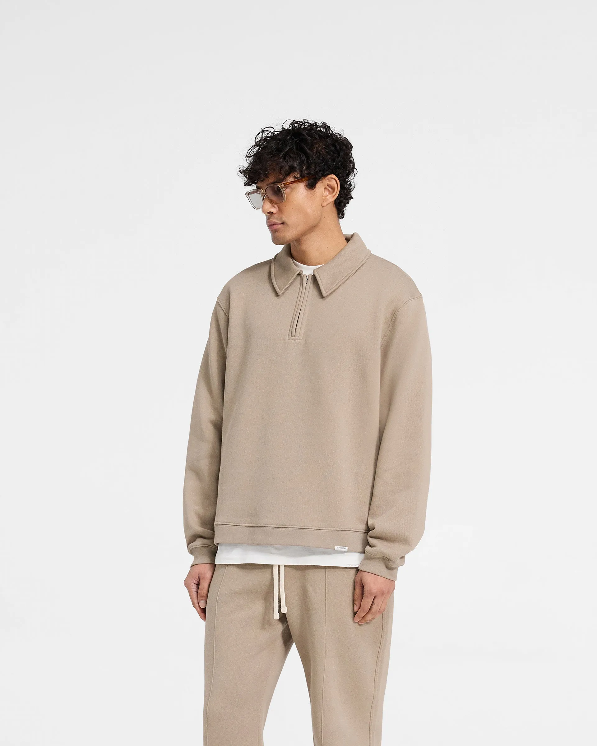 Initial Boxy Quarter Zip - Dune
