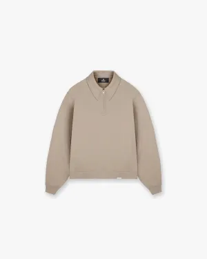 Initial Boxy Quarter Zip - Dune