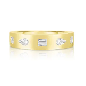 Inlay Baguette and Pear Illusion Band