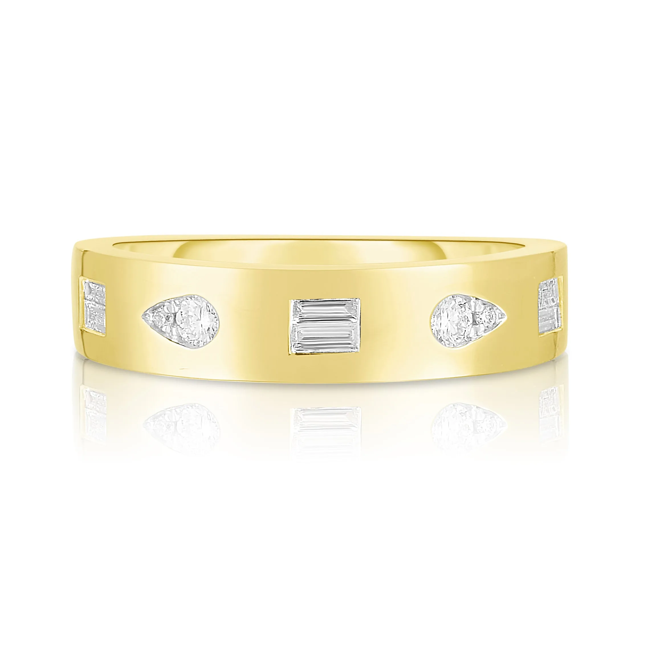 Inlay Baguette and Pear Illusion Band