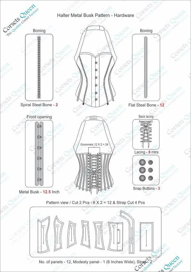 Irlanda Halter Neck Corset