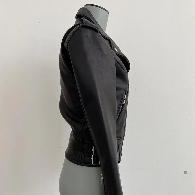 IRO x Barneys NY Chayama Leather Motorcycle Jacket Black Size 34