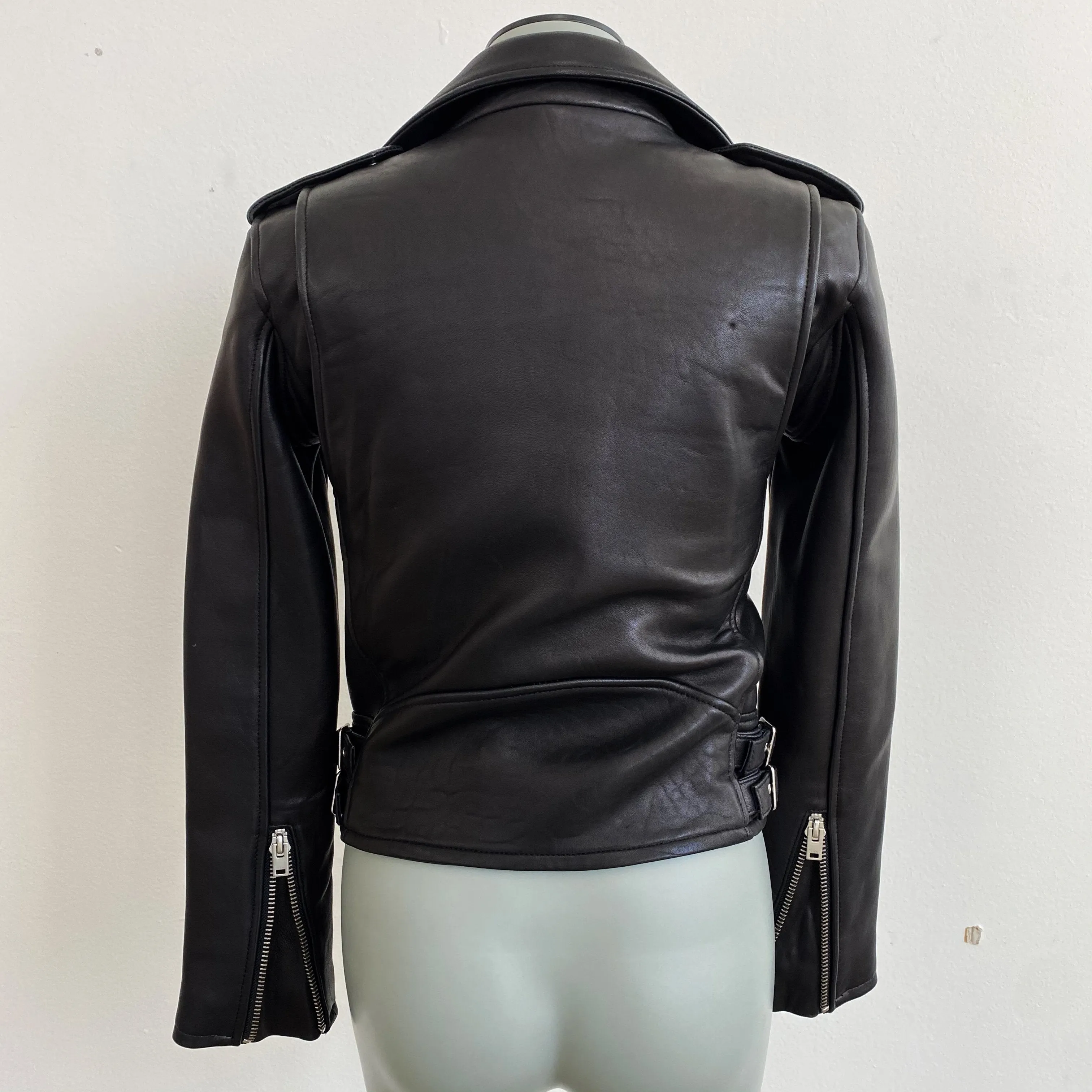 IRO x Barneys NY Chayama Leather Motorcycle Jacket Black Size 34