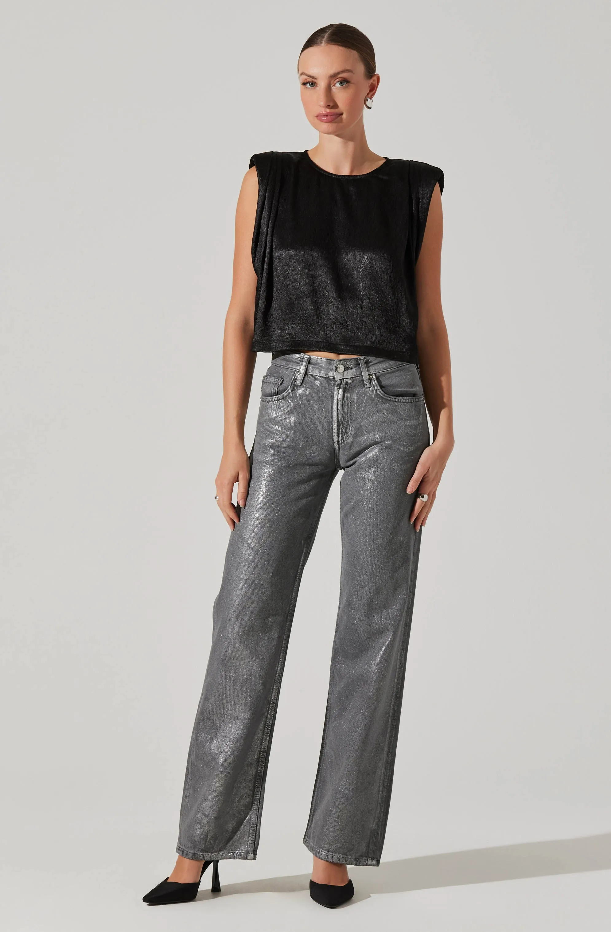 Isola Boxy Shoulder Pad Top