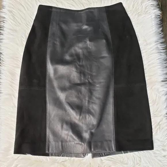 Ivonne Difusion Genuine Leather Skirt Size 40