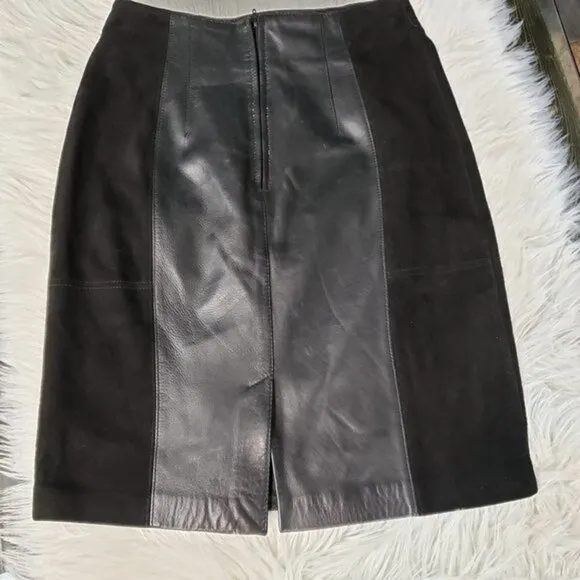 Ivonne Difusion Genuine Leather Skirt Size 40