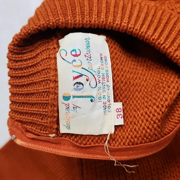 JOYCE SPORTSWEAR, Women's, Burnt Orange, Fall, Cozy, Wool Boxy Sweater