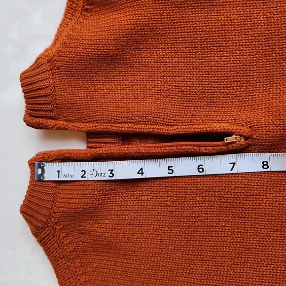 JOYCE SPORTSWEAR, Women's, Burnt Orange, Fall, Cozy, Wool Boxy Sweater