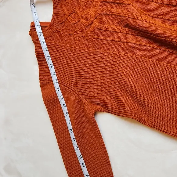 JOYCE SPORTSWEAR, Women's, Burnt Orange, Fall, Cozy, Wool Boxy Sweater