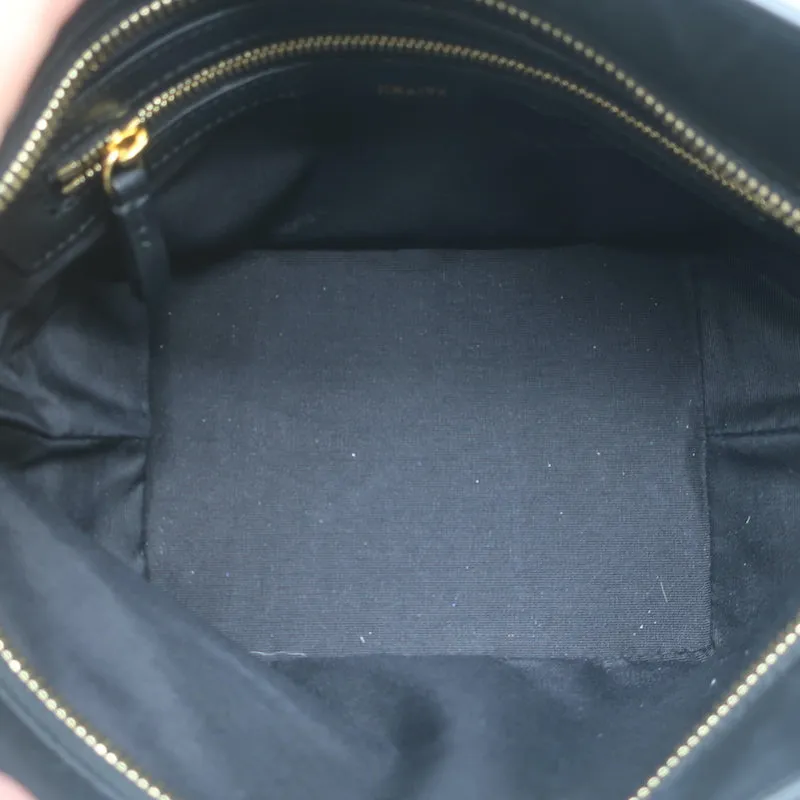Khaite Adeline Envelope Crossbody Bag Black Leather