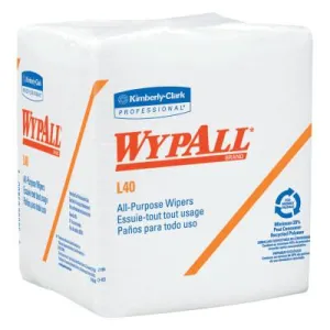 Kimberly-Clark Professional WypAll* L40 Towel, 1/4 Fold, 19-5/8 x 14-2/5, White, 56 per pack, 05701