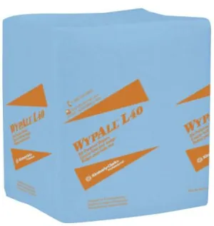 Kimberly-Clark Professional WypAll L40 Wipers, 1/4 Fold, Blue, 56 per pack, 05776