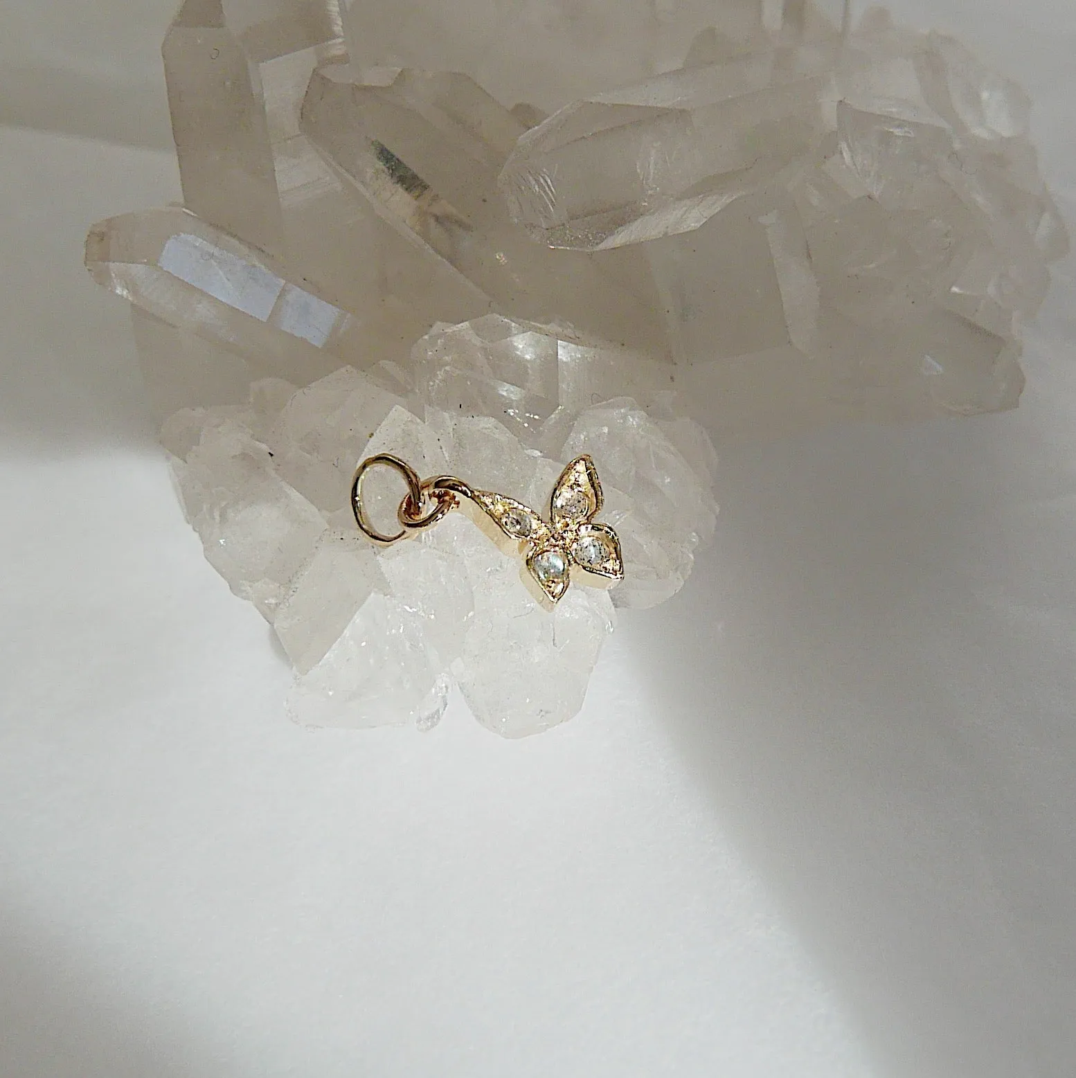 Labradorite Butterfly Charm