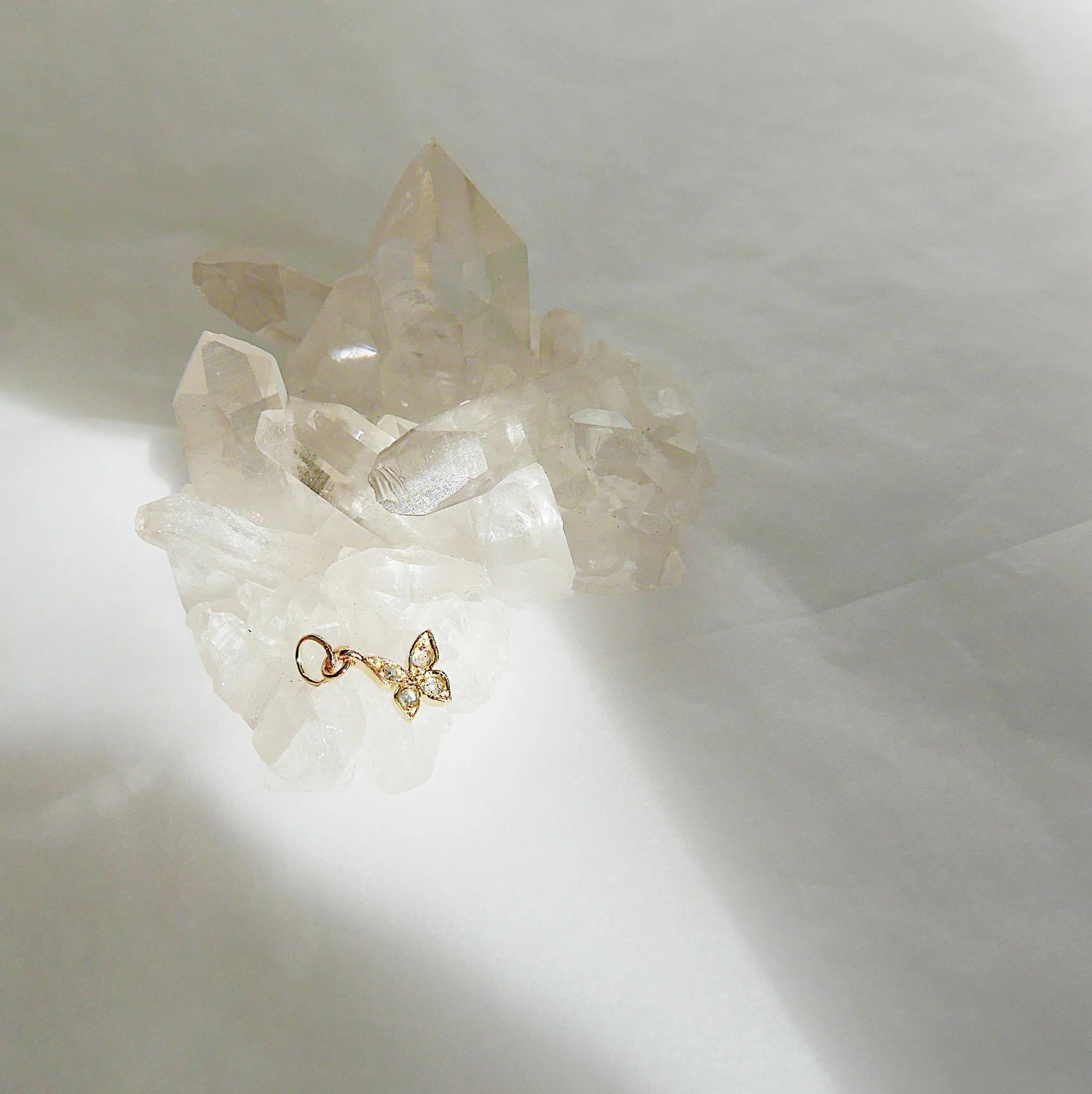 Labradorite Butterfly Charm