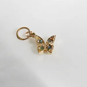 Labradorite Butterfly Charm
