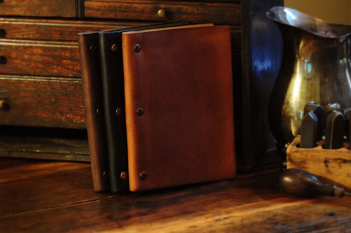 Large 3-Screw Vachetta Leather Journal - Terra