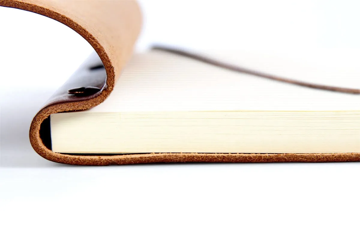 Large 3-Screw Vachetta Leather Journal - Terra