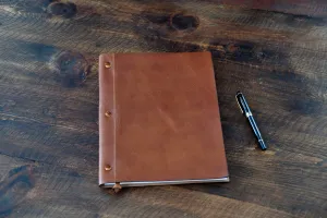 Large 3-Screw Vachetta Leather Journal - Terra