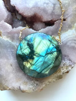 Large Labradorite Statement necklace