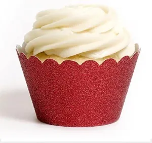 Laser Cut Glitter Cupcake Wrappers Pkg 15