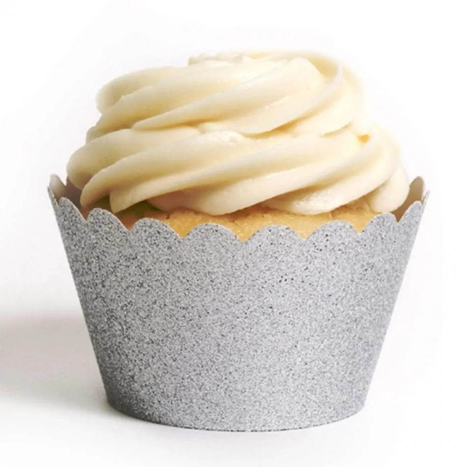 Laser Cut Glitter Cupcake Wrappers Pkg 15